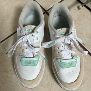 PUMA Women's Cali Dream Sneakers - White and Mist Green